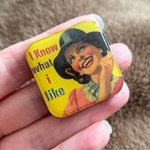 Funny Magnet “I Know what I like” Square, Yellow, Orange, Black